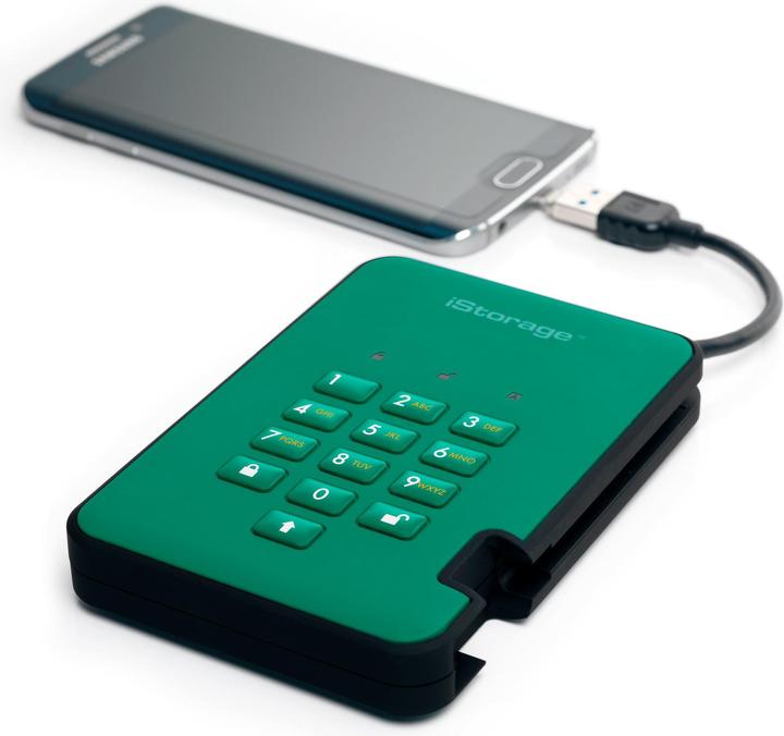 Produktbild iStorage diskAshur² - Festplatte - verschlüsselt - 5 TB - extern (tragbar) (5 TB)