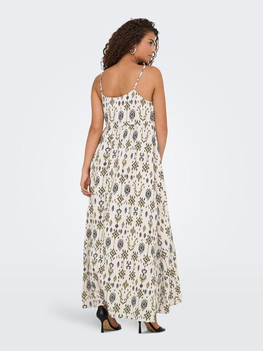 Actual product image Only Normal geschnitten Kleiner Stehkragen mit Knopfleiste Verstellbare Träger Langes Kleid Kleid (S)