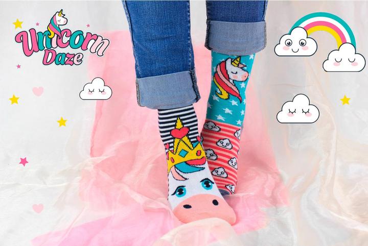 Actual product image United Oddsocks Unicorn Daze (pack of 3, 30 - 38)