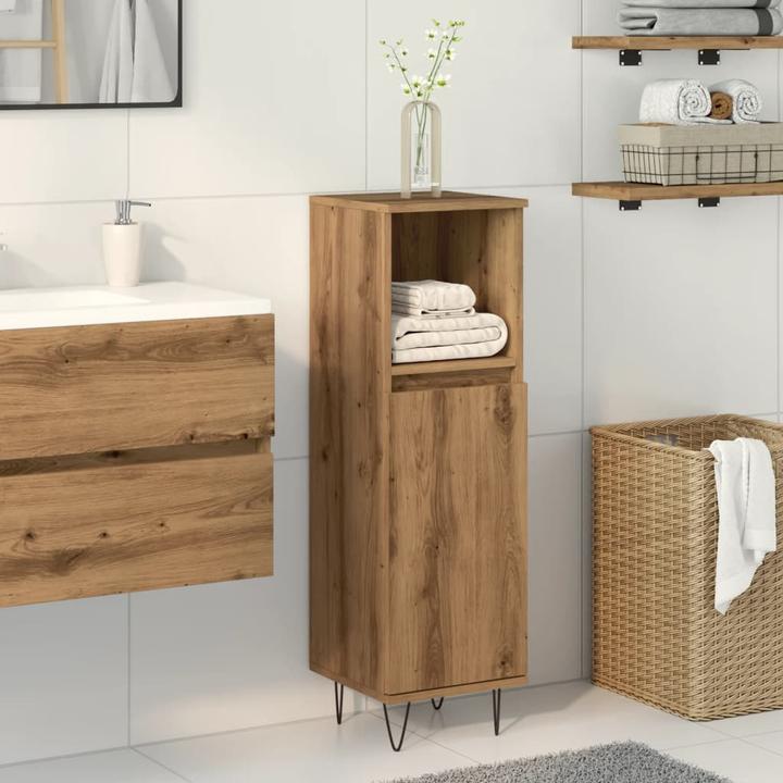 Produktbild VidaXL Badschrank Midischrank Badezimmerschrank Badmöbel Schrank Artisan-Eiche (30 x 30 x 100 cm)