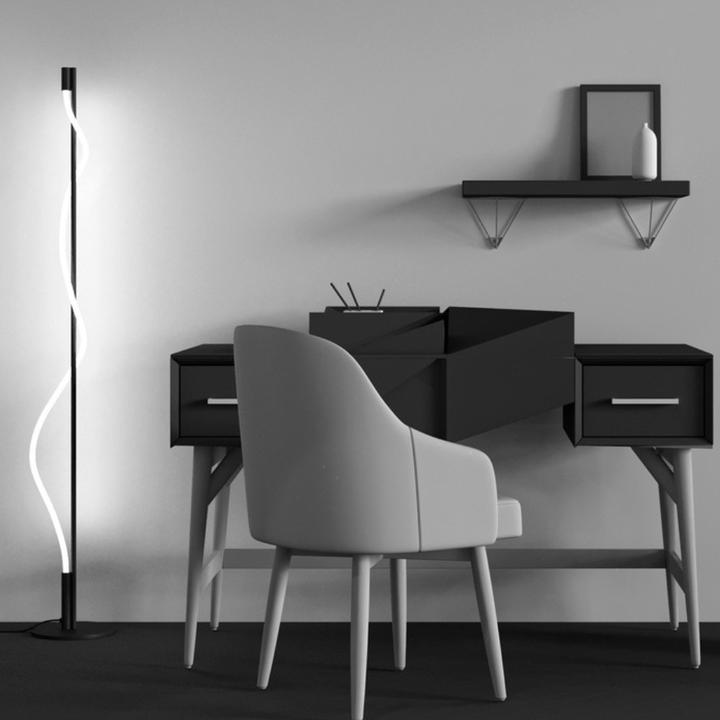 Image du produit Maytoni Tau LED Lampadaire, Lampadaire 15W Noir Blanc Chaud (450 lm)