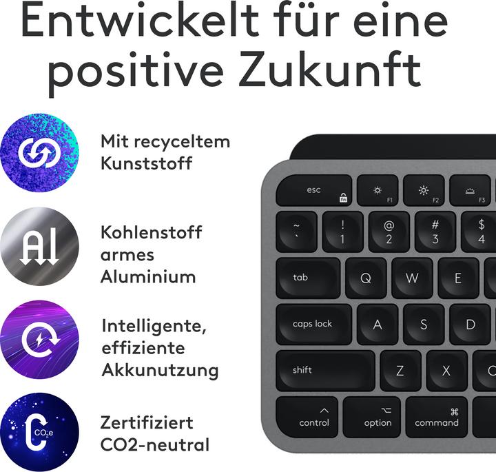 Immagine prodotto Logitech MX Keys S Combo per Mac (DE, Senza fili)