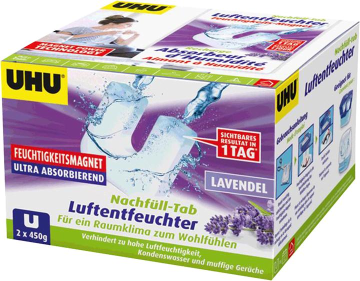 Produktbild UHU Air Max® Luftentfeuchter Nachfüller Feuchtigkeits-Magnet Lavendel (1 x)