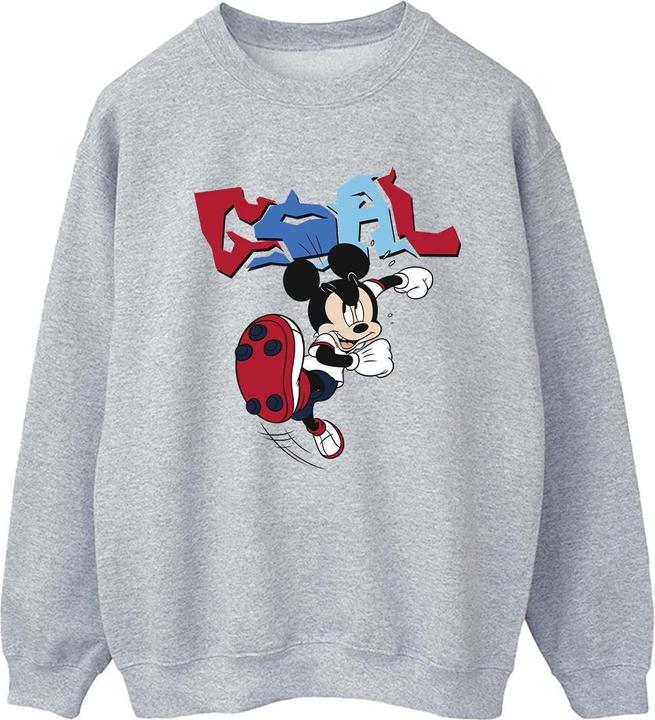 Actual product image Disney Womens/Ladies Mickey Mouse Goal Striker Pose Sweatshirt (XXL)