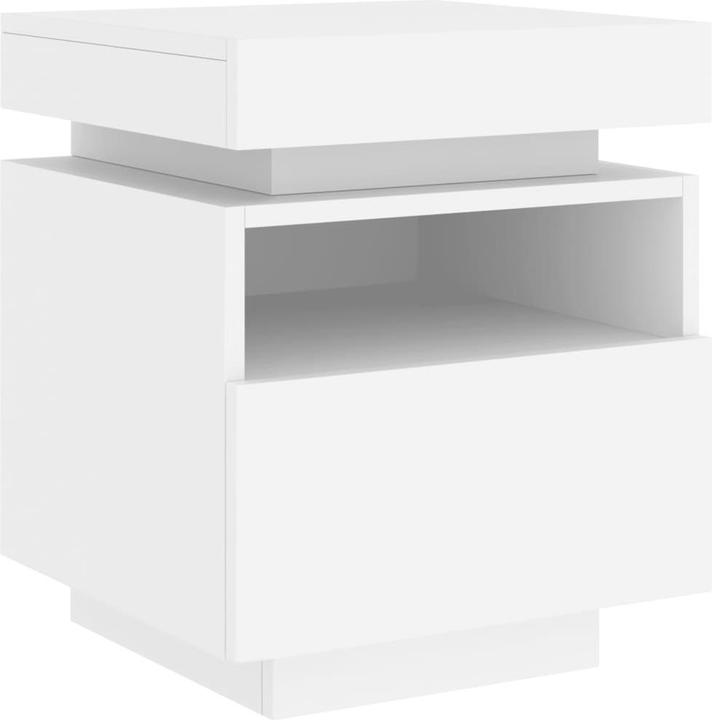 Immagine prodotto VidaXL Comodino con luci LED bianco 40x39x48,5 cm, colore (39 x 40 x 48,5 cm)