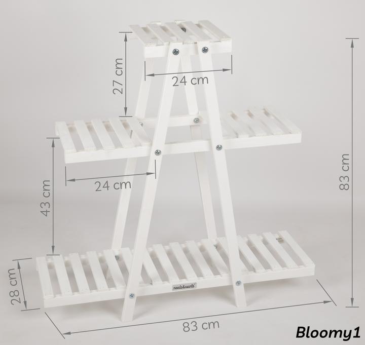 Actual product image Needs&Wants Blumenregal "Bloomy1" mit 3 Etagen, Fichte (weiss)