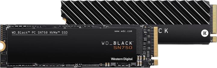 Actual product image WD Black SN750 Gaming - with heatsink (1000 GB, M.2 2280)