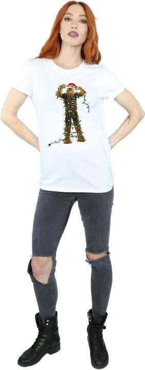 Immagine prodotto Star Wars Chewbacca Christmas Lights Maglietta Ampia Donna (S)