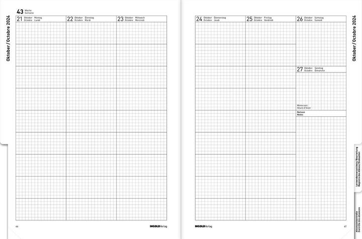Produktbild Ingold-Biwa Tagesagenda Edition Hardcover 2024-2025, Gelb (23 x 30.5 cm)