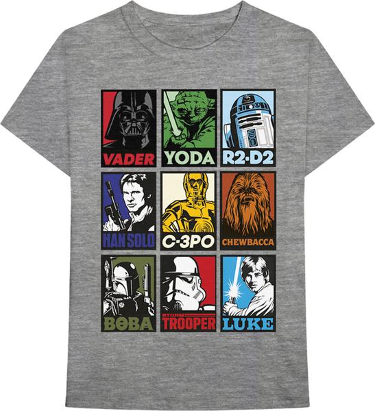 Rock Off Star Wars Unisex Tee: Character Squares