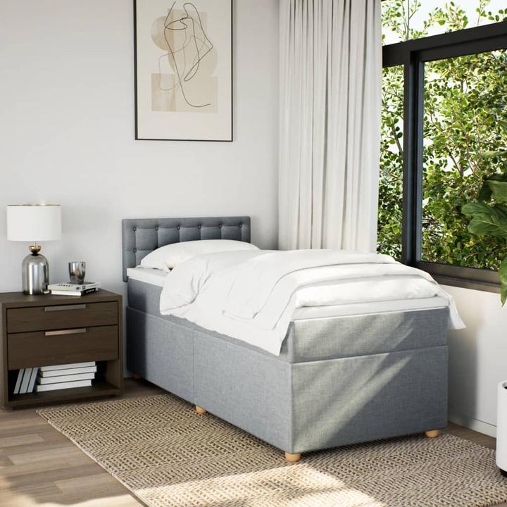 Produktbild VidaXL Bo x springbett mit Matratze 90 x 190 cm Stoff (90 x 190 cm)