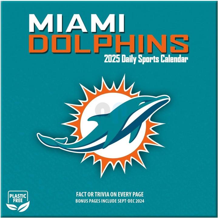 Produktbild NFL - Miami Dolphins - Boxkalender 2025 (Spanisch, Italienisch, Englisch, Deutsch, Französisch)
