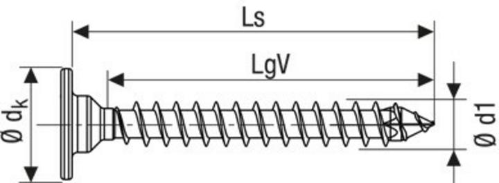 Actual product image Spax Back wall screws (300 Screws per piece)