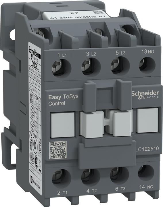Produktbild Schneider Electric Easy TeSys Leistungsschütz 3P 25A 1NO 230V AC 50/60Hz LC1E2510P7