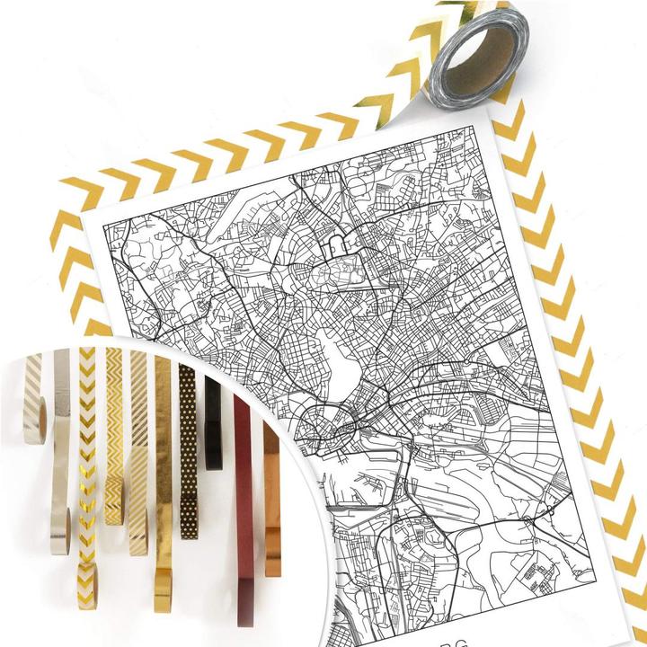 Produktbild Trenddeko Stadtplan Hamburg (80 x 100 cm)