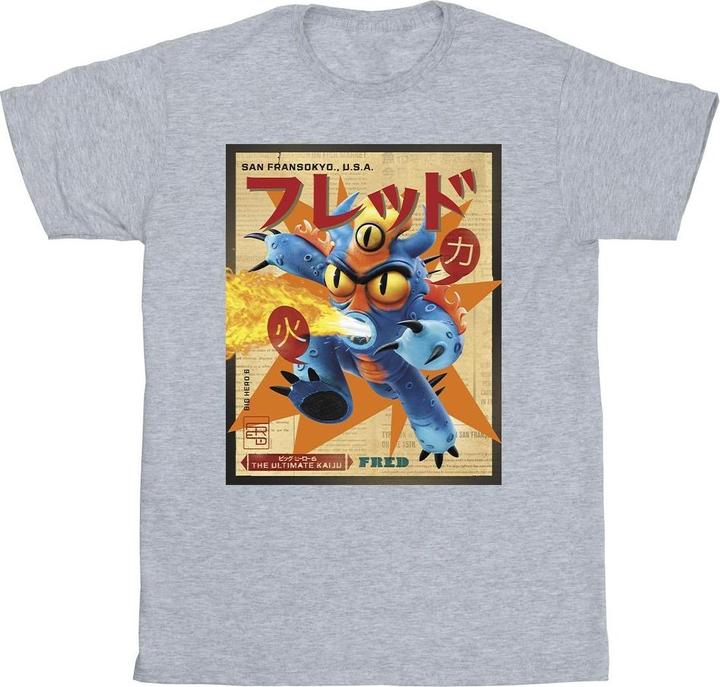 Immagine prodotto Disney Big Hero 6 Baymax Fred Newspaper Maglietta Uomo (5XL)