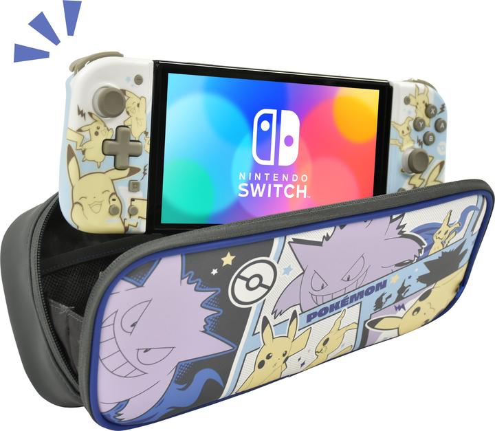 Actual product image HORI Cargo Pouch Compact - Pikachu, Gengar, Mimigma (Switch OLED, Switch)