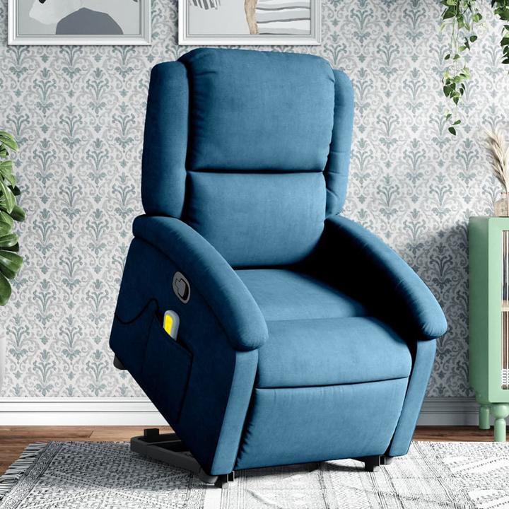 Actual product image VidaXL Massage chair with stand-up aid velvet