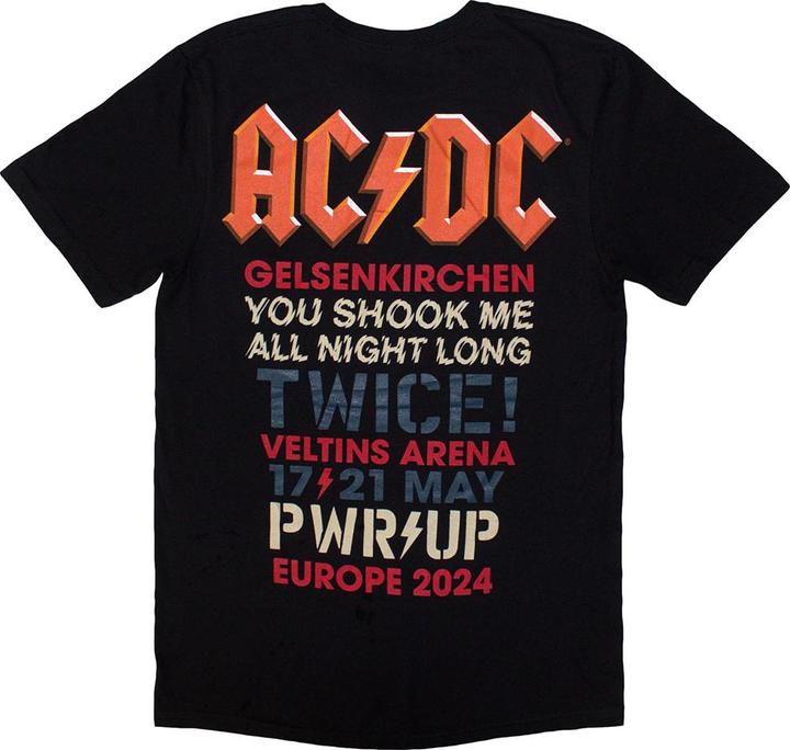 Immagine prodotto AC/DC PWRD-UP Gelsenkirchen '24 Maglietta Stampa posteriore Adulto Unisex (S)