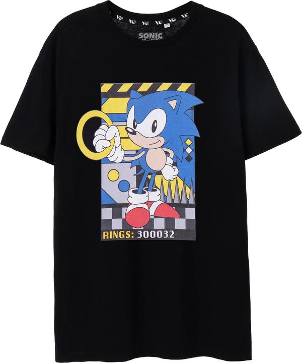 Immagine prodotto Sonic The Hedgehog Classic Maglietta Anelli Uomo (XL)