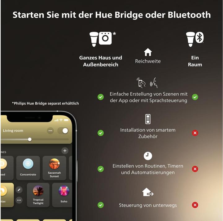 Actual product image Philips Hue Giant BT (E27, 7 W, 550 lm, 1 x, G)
