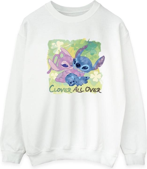 Disney Lilo And Stitch St Patrick's Day Clover Sweatshirt (S)