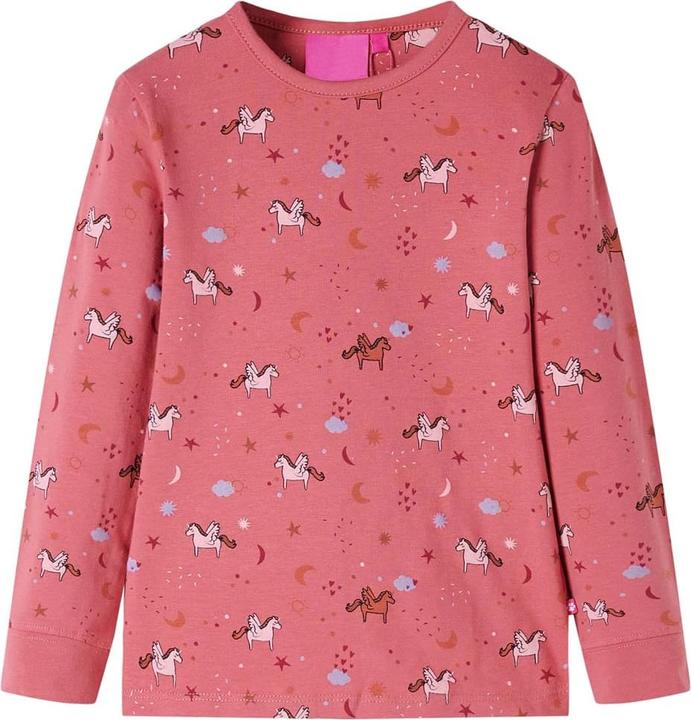 Produktbild VidaXL Kinderpyjama mit Langen Ärmeln Altrosa 140,Material: 95 (140)
