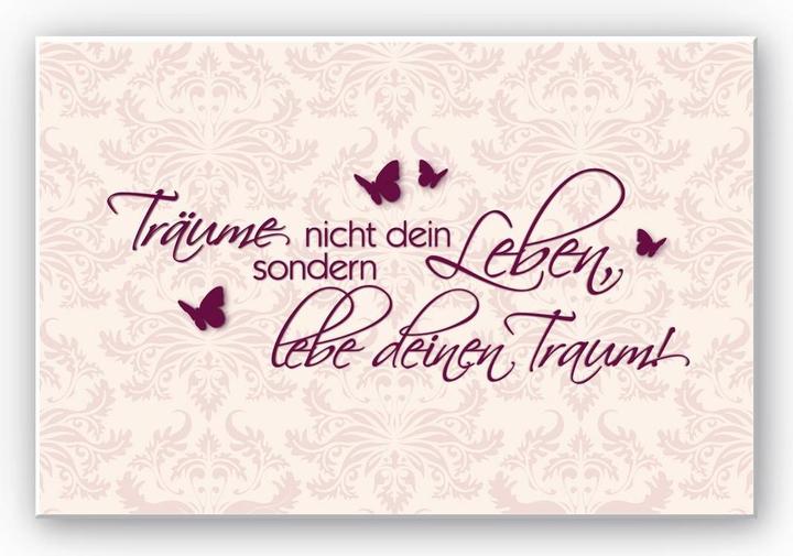 Produktbild Trenddeko Träume nicht dein Leben... Beere (60 x 40 cm)