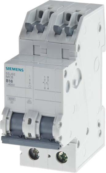 Siemens Type B circuit breaker, 13A 2-pole