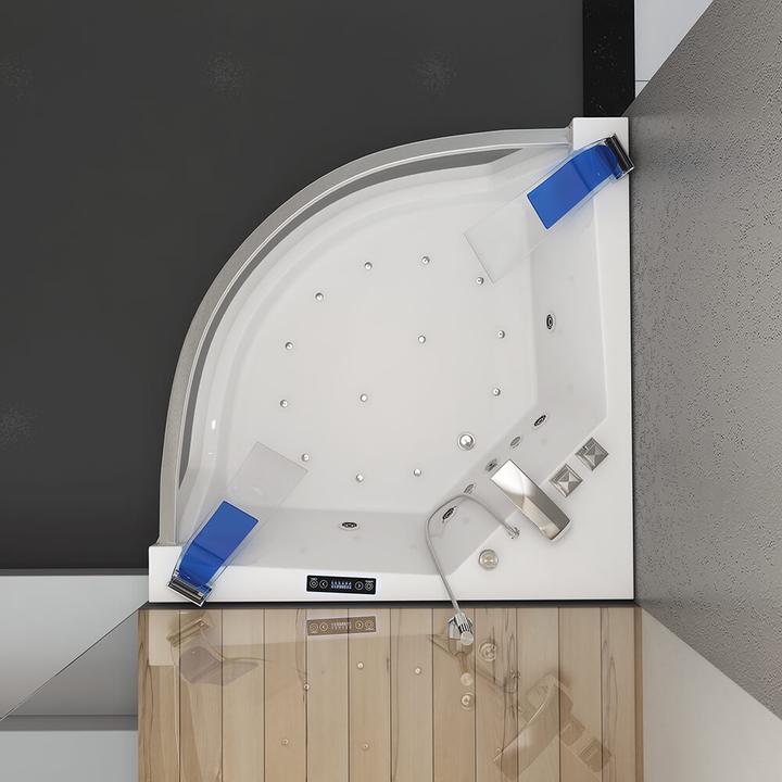 Actual product image Home Deluxe Whirlpool bath with LED light therapy NAUTICA L - 140x140cm (140 cm, 140 cm)