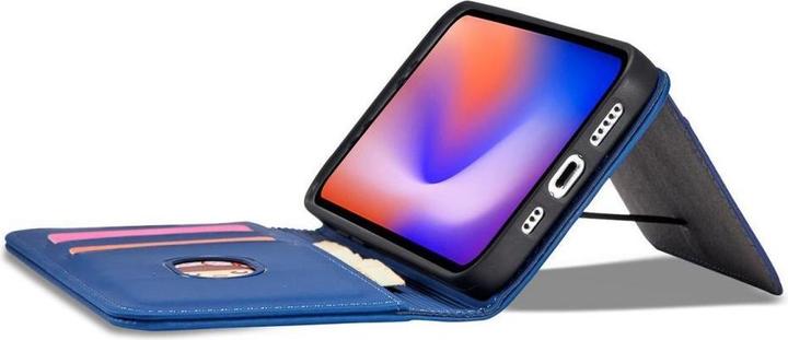 Produktbild Hurtel Magnet Card Case for iPhone 12 Pro cover card wallet card stand blue (Apple iPhone 12 Pro)