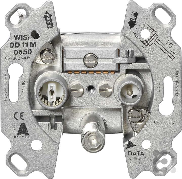 WISI Antennendose DD 11M 0650 Multimediadose Durchgang 10dB (10 dB, Antennendose)