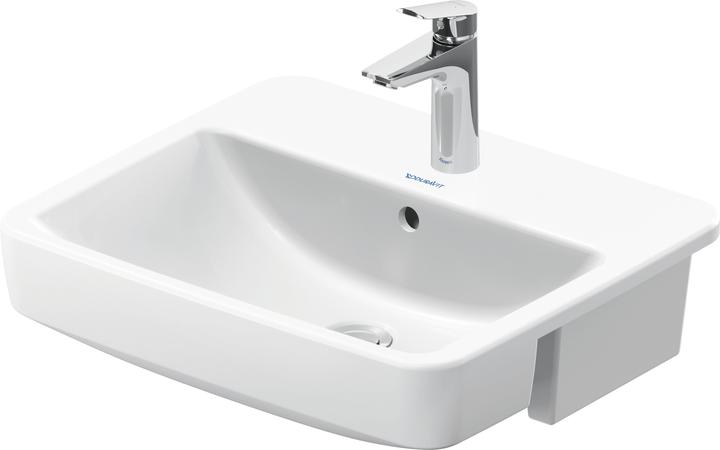 Actual product image Duravit HEBWT No 1 white, with overflow, 1 tap hole 550x460mm (460 mm, 550 mm)