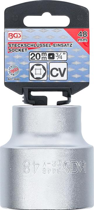 Produktbild BGS Steckschlüssel-Einsatz Sechskant Antrieb Innenvierkant 20 mm (3/4") SW 48 mm (48 mm)