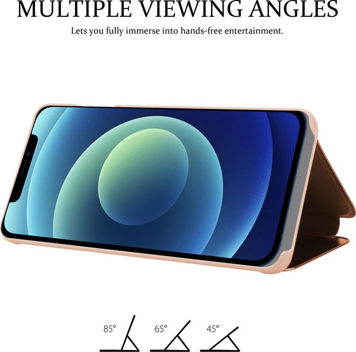 Actual product image Cadorabo Book Smart View Mirror Cover (Apple iPhone 12, Realme 12 Pro+)