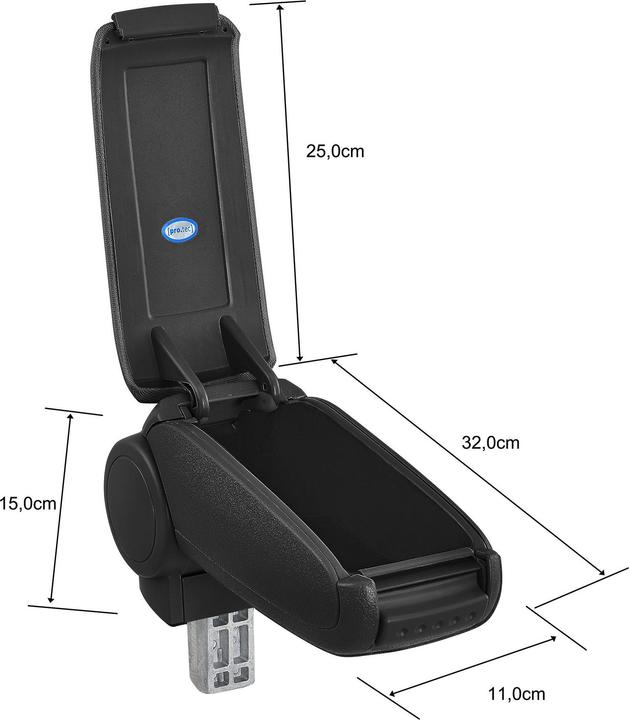 Produktbild Pro-Tec Mittelarmlehne Kia Rio 3 mit Staufach Textil Schwarz