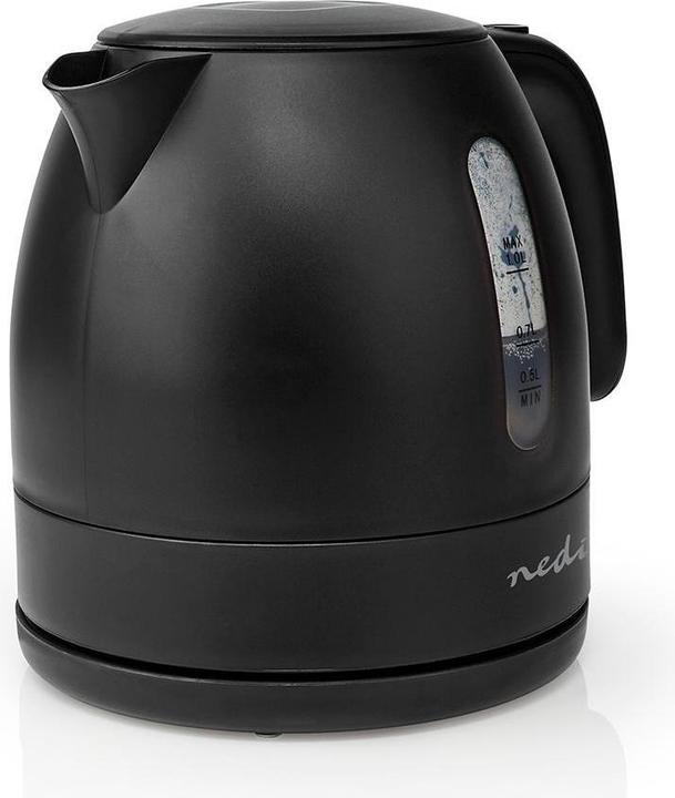 Actual product image Nedis Kettle - 360° rotating base - Boil-dry protection - Water level indicator - Safety deck (1 l, EU plug)