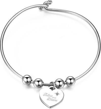 Sagapo S'Agapõ - Solid steel bracelet Be My Always Follow Your Dreams SBM19 (100% Edelstahl)