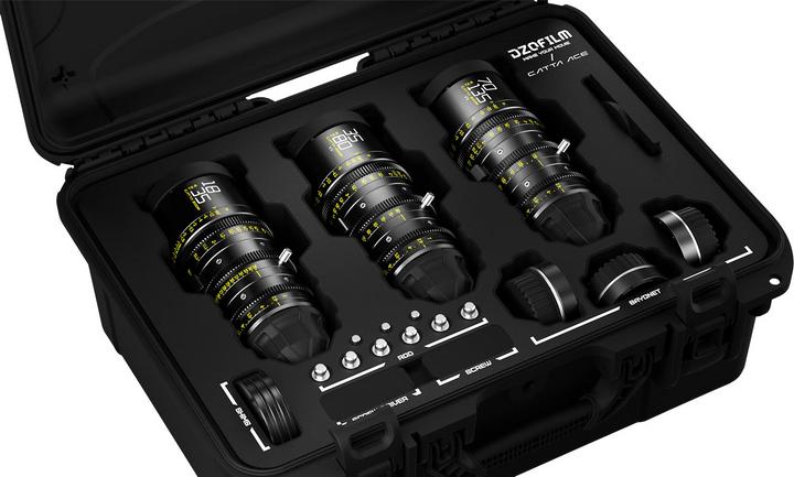 Actual product image Dzofilm Catta Zoom Bundles 18-35/35-80/70-135 T2.9-E Mount(Black) (C-mount, full size)