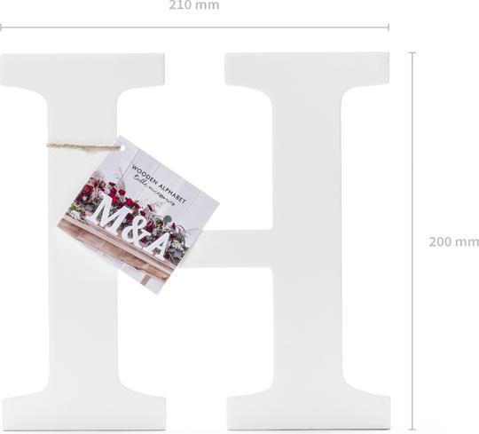 Immagine prodotto Partydeco Lettera in legno bianco - H