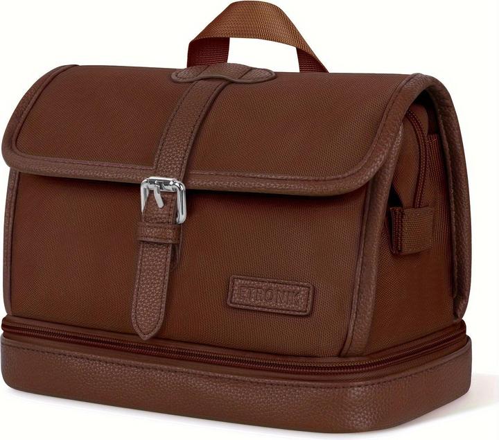 Only-Bags.Store Nylon-Reise-Makeup-Tasche mit grosser Öffnung, wasser- und staubdichtes Kosmetik-Etui mit separatem