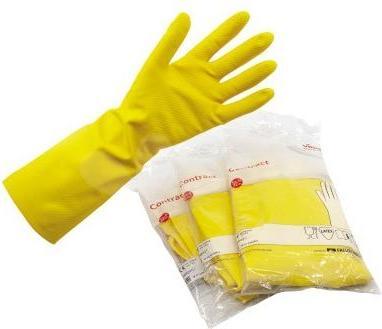 Produktbild Vileda Gummihandschuh Contract S Naturlatex gelb 2 St./Pack. (S)