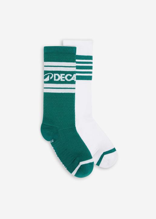 Image du produit Decathlon Chaussettes mid calf, vert et blanc, lot de 2 (35, 38)