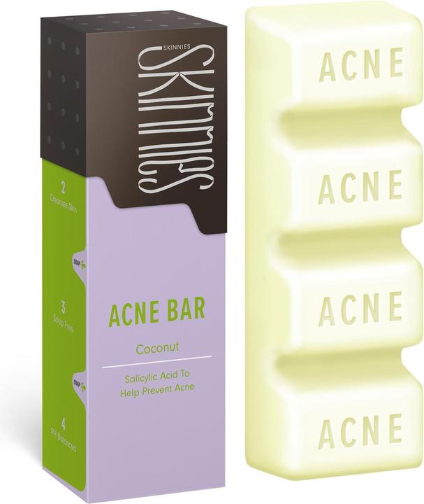 Skinnies Acne Bar Coconut (Hartseife, 100 ml)