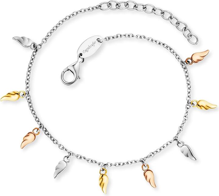 Immagine prodotto Engelsrufer Bracciale Ali Volanti Tricolore (17 cm, Argento 925)