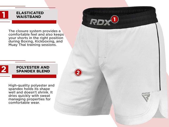 Image du produit Rdx Shorts MMA T15 Blanc-Xl (XL)