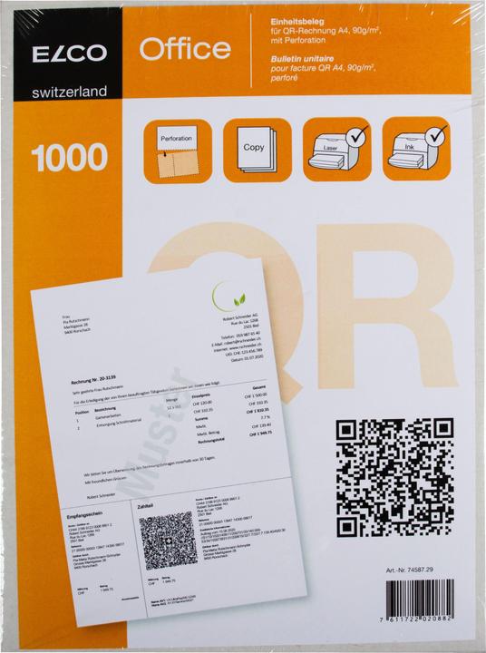 Elco Modulo di fatturazione per le fatture QR (1000 x)