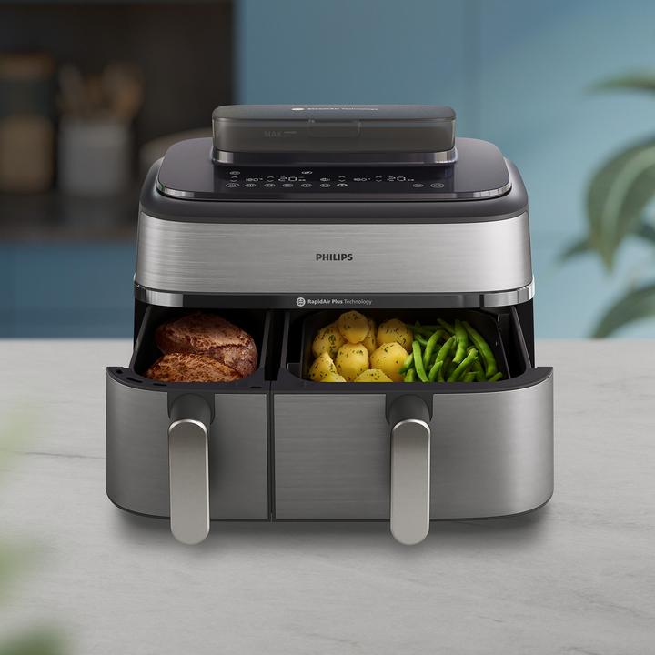 Image du produit Philips Steam Airfryer Dual Basket NA555/09