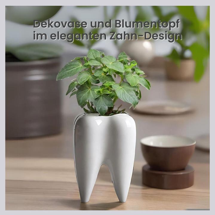 Produktbild Hermex Pflanzenvase Blumentopf Dekovase Stifthalter Keramikvase (1 x, 7 x 7 x 10 cm)