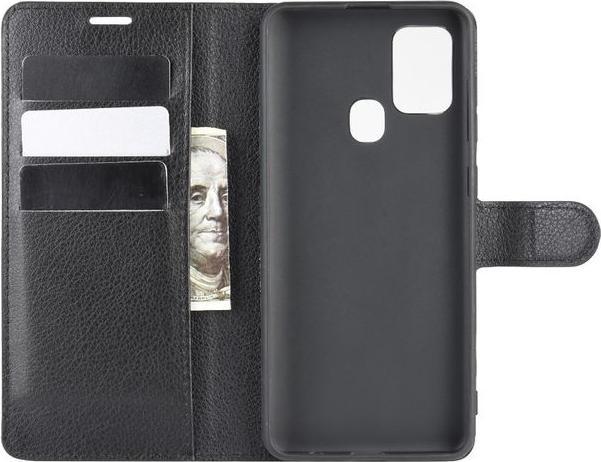 Actual product image MU Classic Litchi Leather Bookcover Series (Samsung Galaxy A21s)